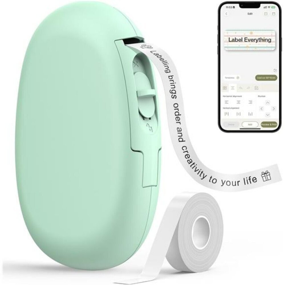 SUPVAN E10 Bluetooth Label Maker Machine with Tape Continuous Waterproof Label